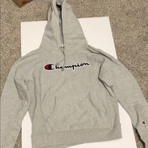 Grey champion hoodie